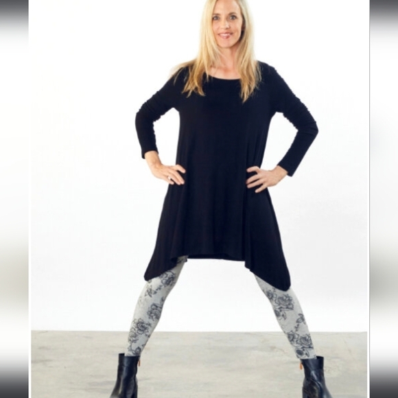 Bryn Walker Light Gray Shark Bite Tunic - Size L - Picture 1 of 10